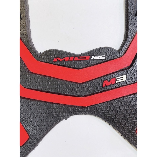 Thảm để chân xe Mio125 M3 mẫu sọc indo, thảm lót sàn Mio dày dặn vừa khít với xe