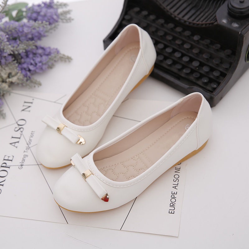 Giày búp bê mũi tròn đế mềm chống trượt thời trang xuân thu cho nữ size 34-41 2021