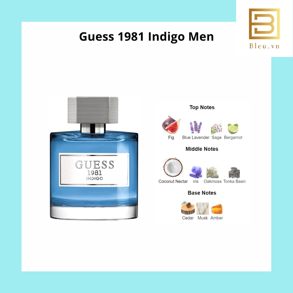 Nước hoa nam Guess 1981 Indigo For Men EDT