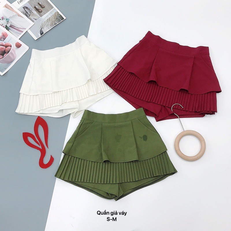 🌹Quần giả váy 2 tầng dập ly siêu hót bảng màu mới | BigBuy360 - bigbuy360.vn