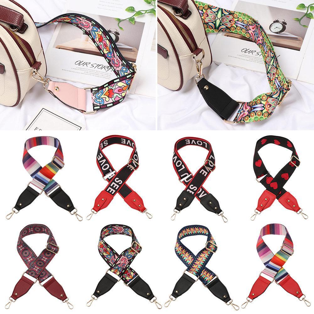 CLEVER Dây Đeo Túi Xách Bằng Nilon Họa Tiết Thổ Cẩm Màu Cầu Vồng Tùy Chỉnh Thay Thế