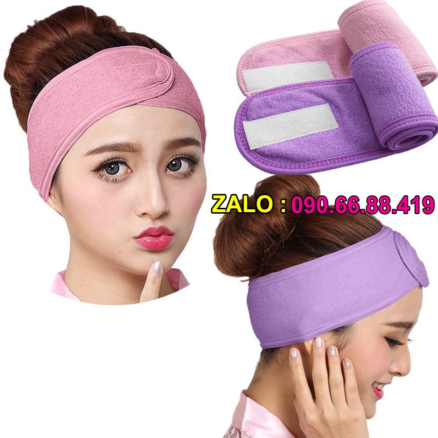 Khăn quấn tóc phun xăm nối mi spa Loại Tốt - Băng đô quấn đầu cố định tóc - Khăn cuốn tóc đa năng