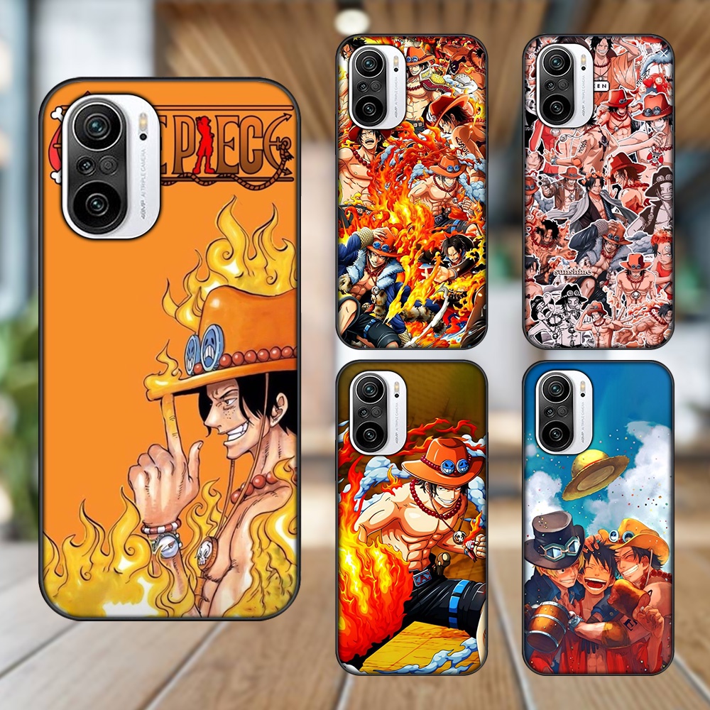 Ốp lưng Xiaomi K40 viền đen in hình Ace One Piece