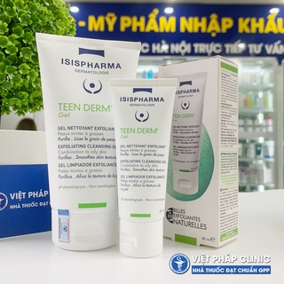 Gel rửa mặt giảm nhờn và ngăn ngừa mụn ISIS PHARMA TEEN DERM GEL