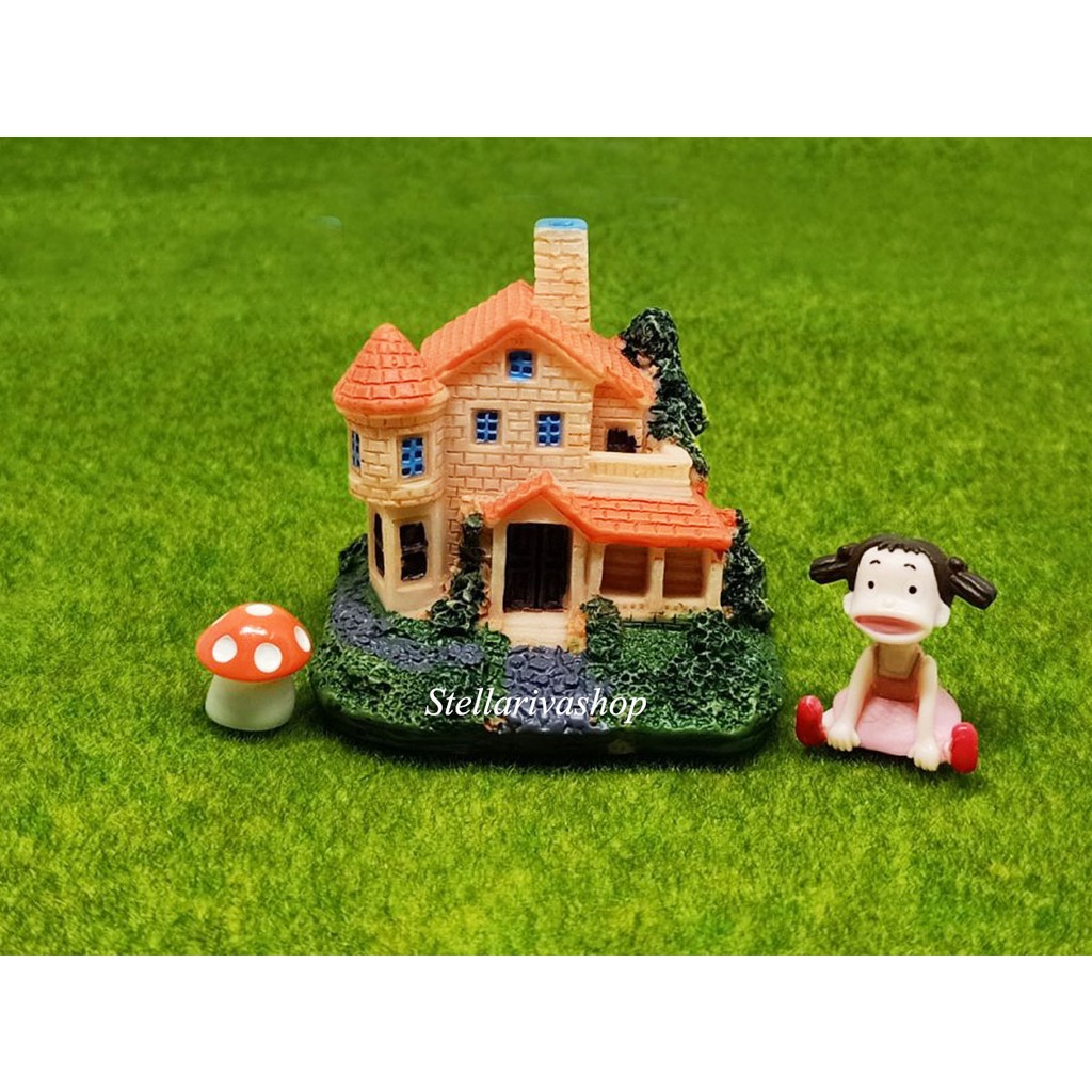 Nhà Biệt Thự trang trí tiểu cảnh, terrarium quà tặng trang trí