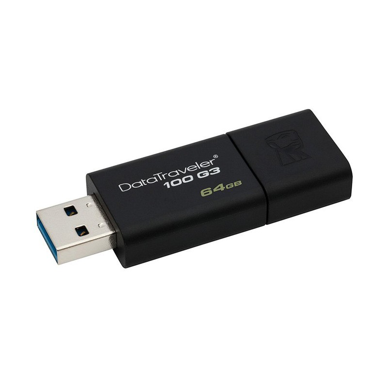 USB 3.0 Kingston DataTraverler 100 G3 64GB 100MB/s DT100G3/64GB - Bảo hành 5 năm | BigBuy360 - bigbuy360.vn