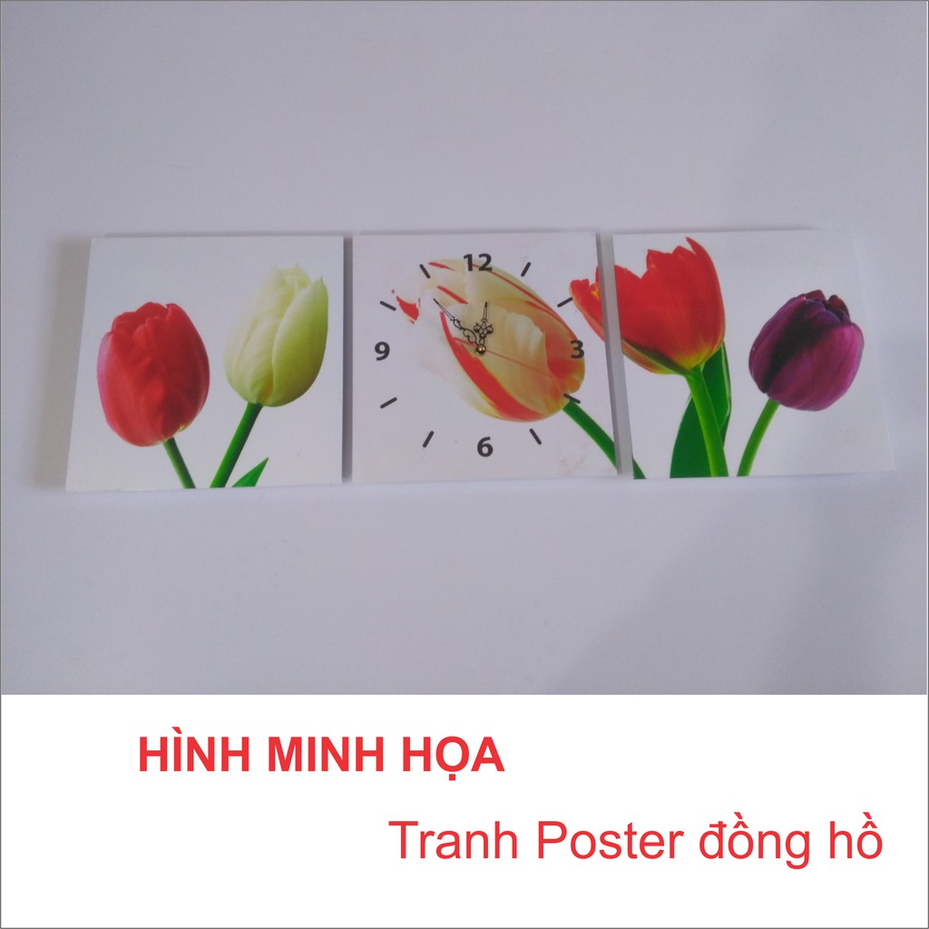 Đồng hồ tranh treo tường hoa sen cá chép