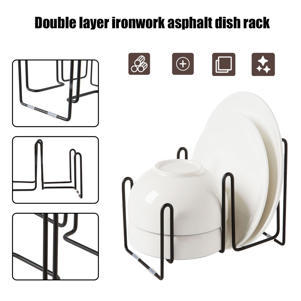 Giá sắt úp chén đĩa JUJIAJIA ráo nước tiện dụng cho nhà bếp