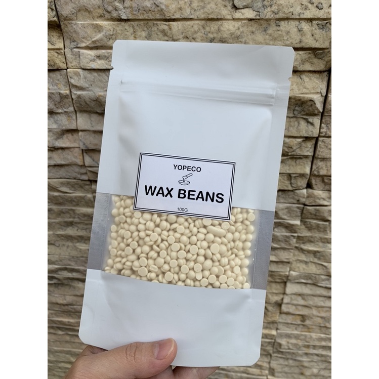 Combo wax lông tại nhà Wax beans và Mỡ trăn 100% nguyên chất YOPECO tặng 25 que gỗ