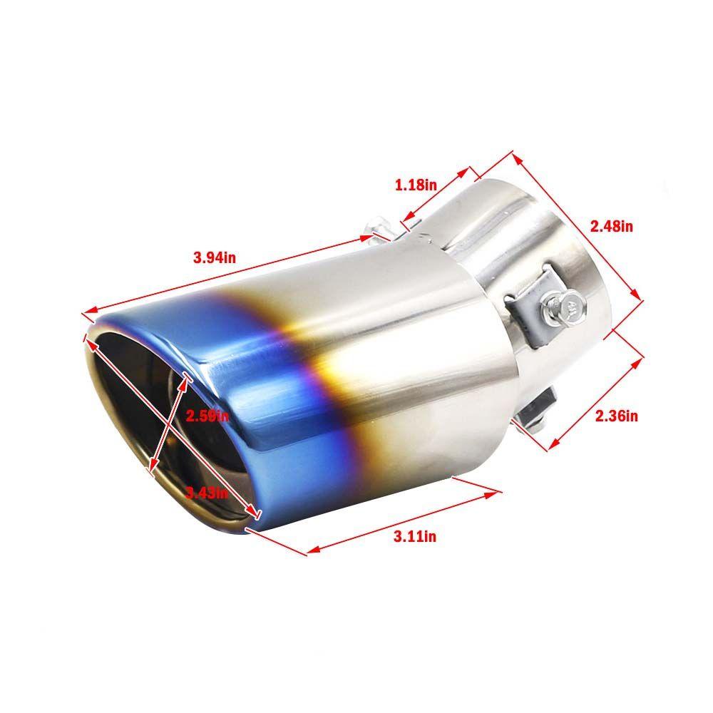 Ống Xả Khí Thải Giảm Thanh Bằng Thép Không Gỉ Mạ Chrome Cho Xe Hơi