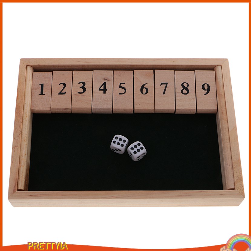 Bộ Đồ Chơi Board Game Shut The Box Với 2 Xúc Xắc Và Số Cho Người Lớn