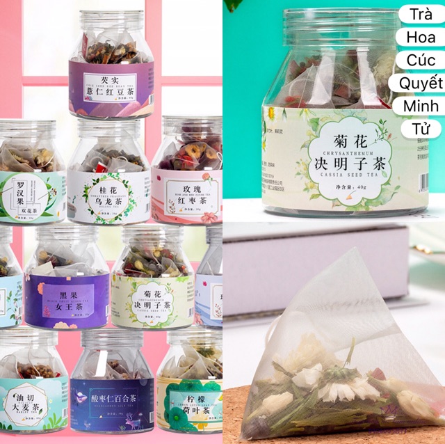 Trà hoa túi lọc hoa hồng hoa cúc hoa nhài táo tàu | BigBuy360 - bigbuy360.vn