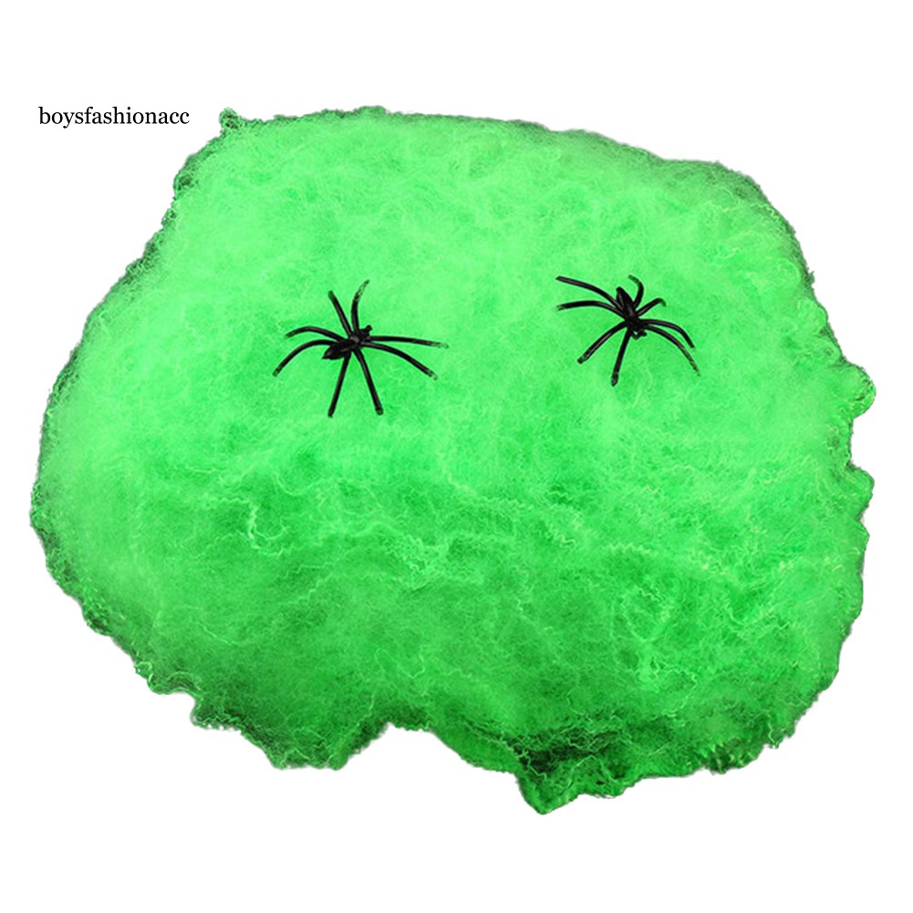 Phụ kiện mạng nhện nhân tạo trang trí halloween tùy chọn màu sắc