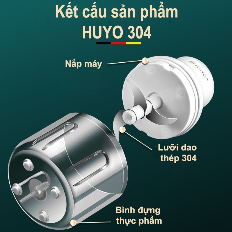 [ 2021 New ] Máy say thực phẩm đa năng 250ML - lưỡi dao thép 304 - sạc pin công nghệ Hàn Quốc