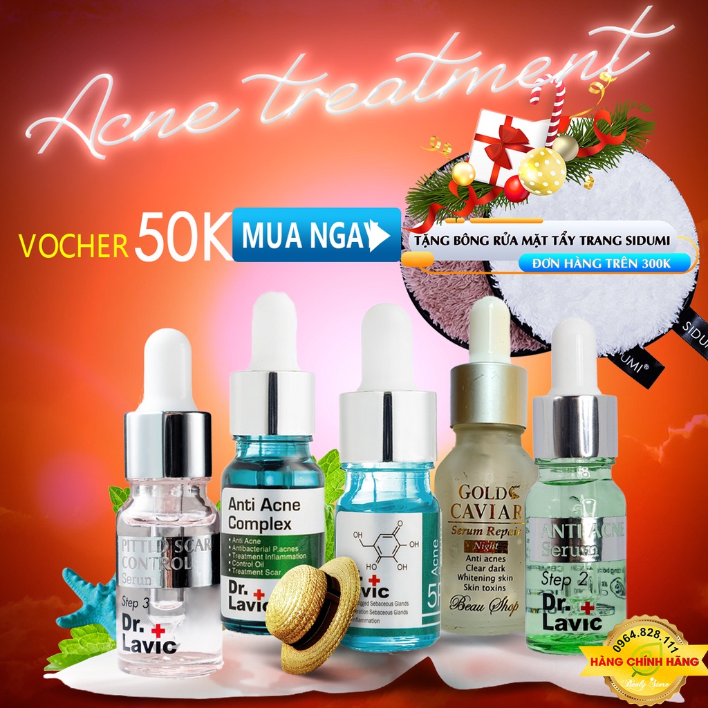 Serum xóa thâm, giảm mụn DR.LAVIC - BEAU SHOP giúp thu nhỏ lỗ chân lông, tái tạp da- Serum 5P, 5K, Step 2, Step 3