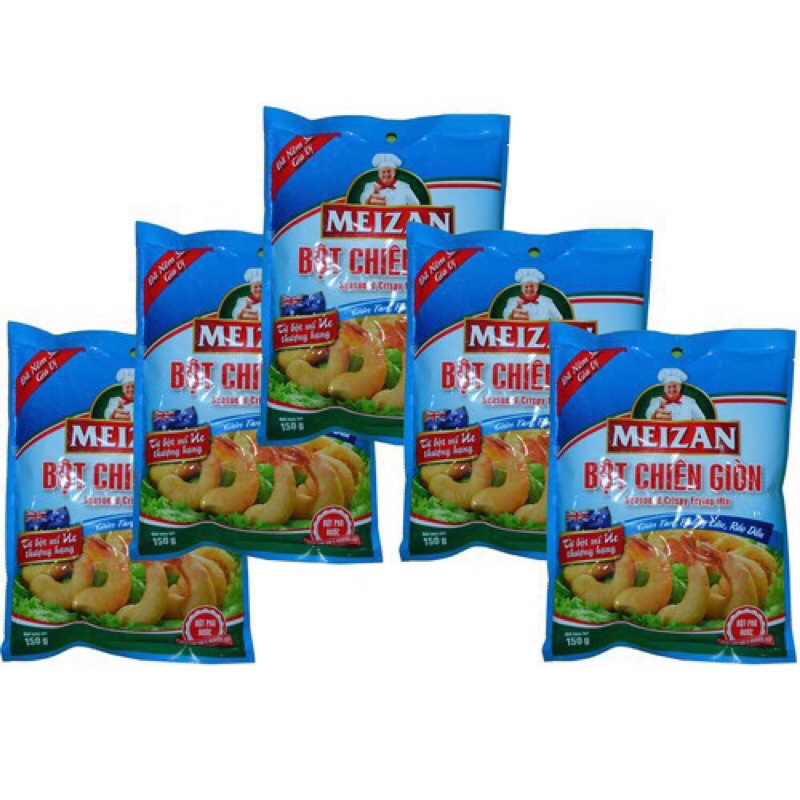 Combo 5 bịch bột chiên giòn Meizan 150g nêm sẵn gia vị