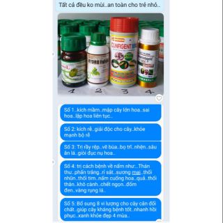 Combo sinh học phòng và trị bệnh cho hoa hồng, hoa lan, cây ăn quả