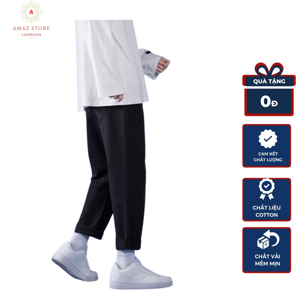 Quần jean baggy nam , Quần bò ống rộng rách gối to style phong cách bụi AZ202