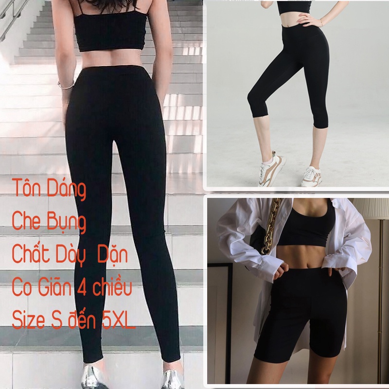 Quần Legging Xuất Hàn Thun Ôm 2 Túi Sau Vải Dày Đẹp - Quần Legging Nữ Dài, Ngắn, Lửng, Ngố YUNA
