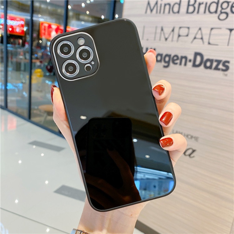 Ốp lưng mặt gương kính cho iphone viền vuông độ IP12 cho các dòng iphone từ 6/6s đến 12promax