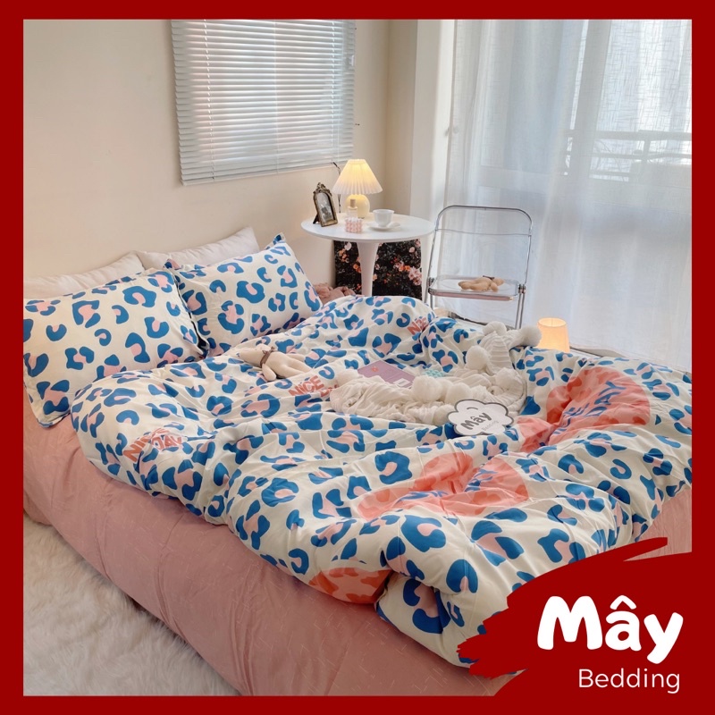 Bộ chăn ga gối Cotton Poly hoạ tiết Da Beo MÂY BEDDING