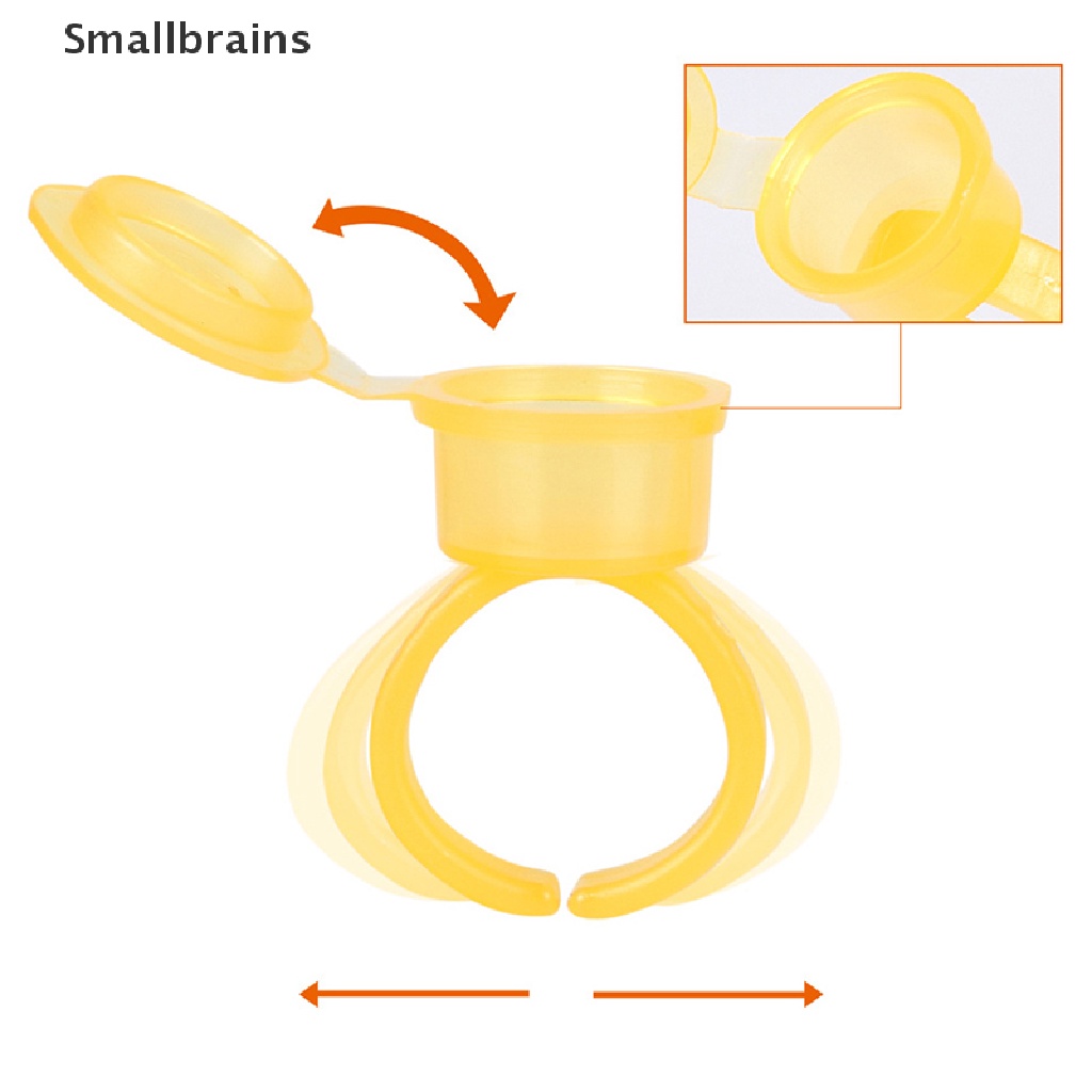 [Hàng mới về] Set 50 cốc giữ mực xăm dạng nhẫn đeo dùng một lần có nắp đậy