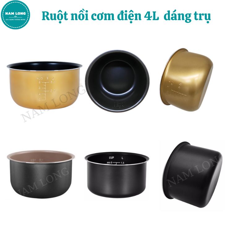 Lòng Nồi Cơm Điện, Ruột Nồi Cơm Điện Chống Dính, Dáng Trụ, Dung Tích 4L, Dùng Cho Nồi 1.2L - 1.5L