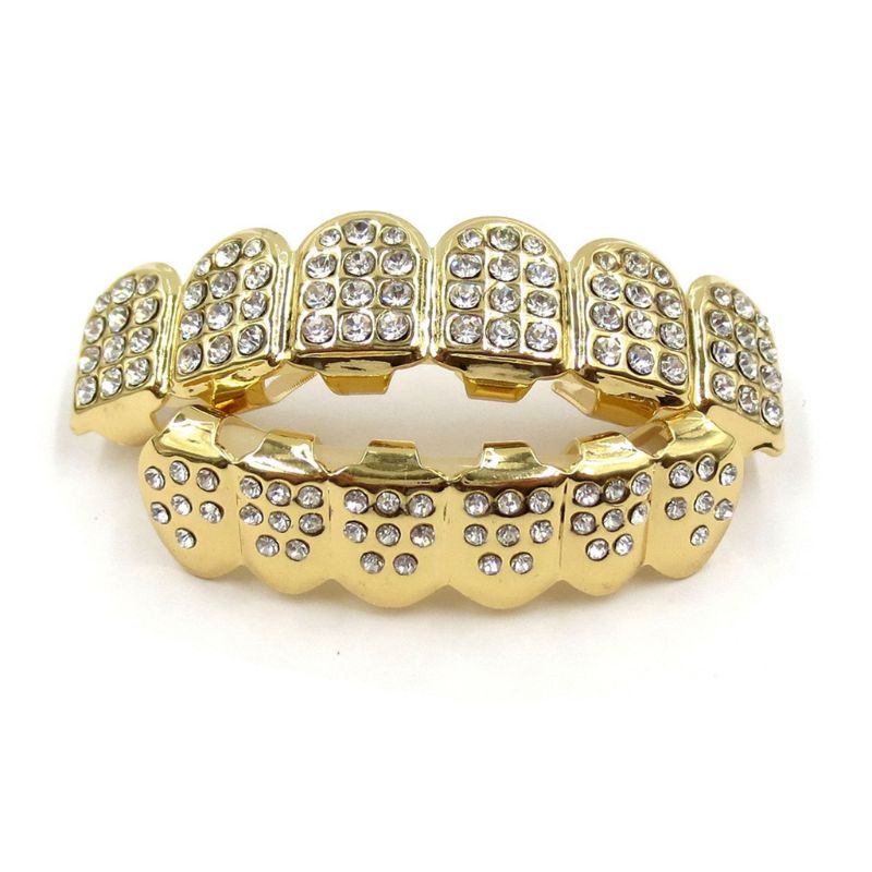 Miếng Bọc Răng Trên Và Miệng Mạ Vàng/Bạc Lấp Lánh Phong Cách Cá Tính 1#