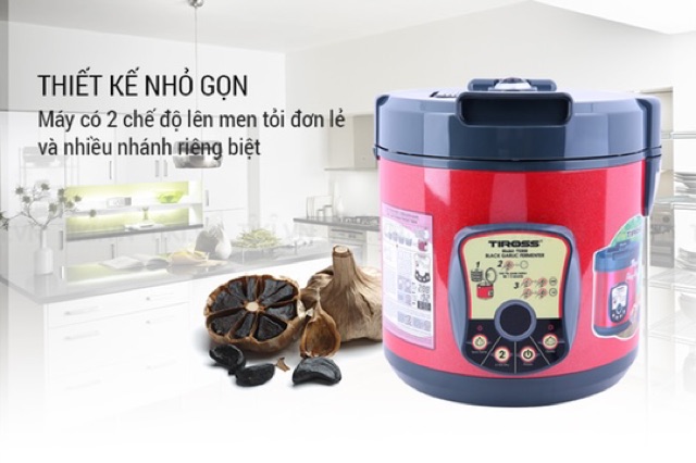 MÁY LÀM TỎI ĐEN TIROSS TS908 DUNG TÍCH 6L MỚI NHẤT 2018