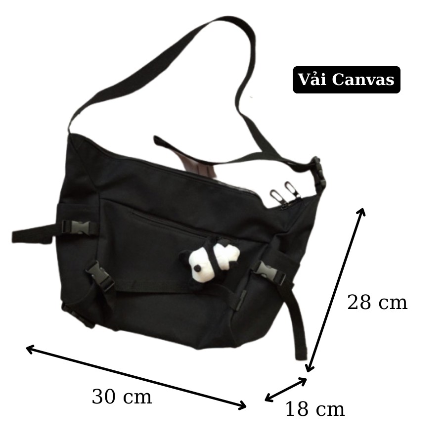 Túi tote vải canvas đeo chéo đeo vai ulzzang hàn quốc xinh xắn