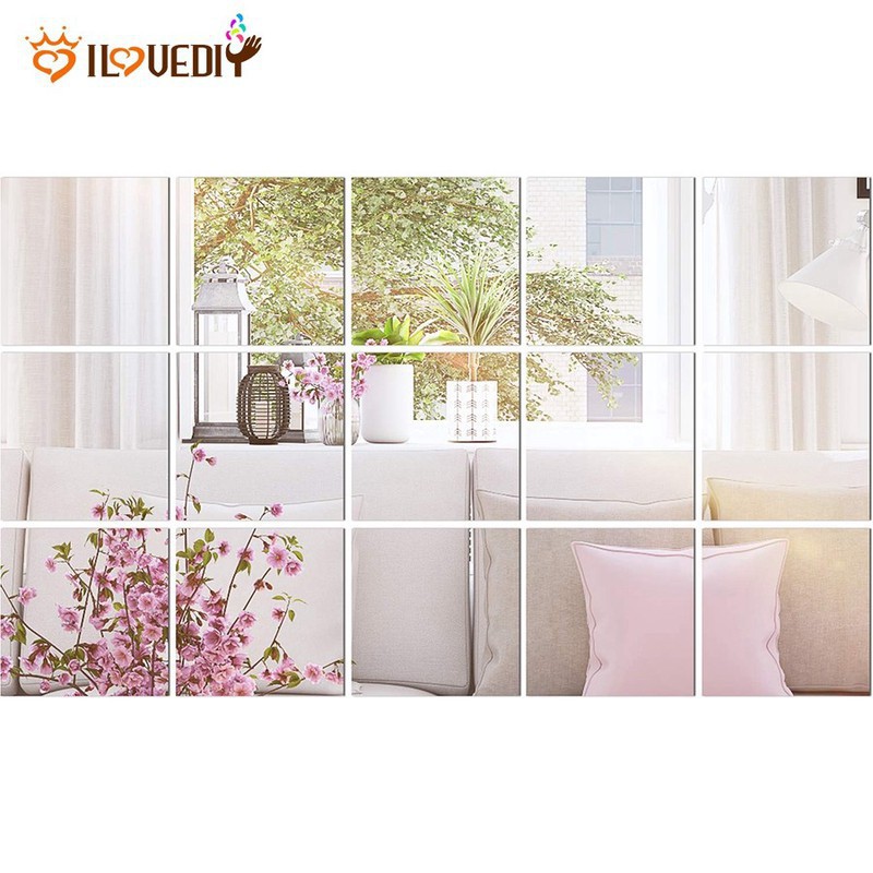 [UP TO SALE 50%] COMBO Set 3 Gương dán tường 30x30cm