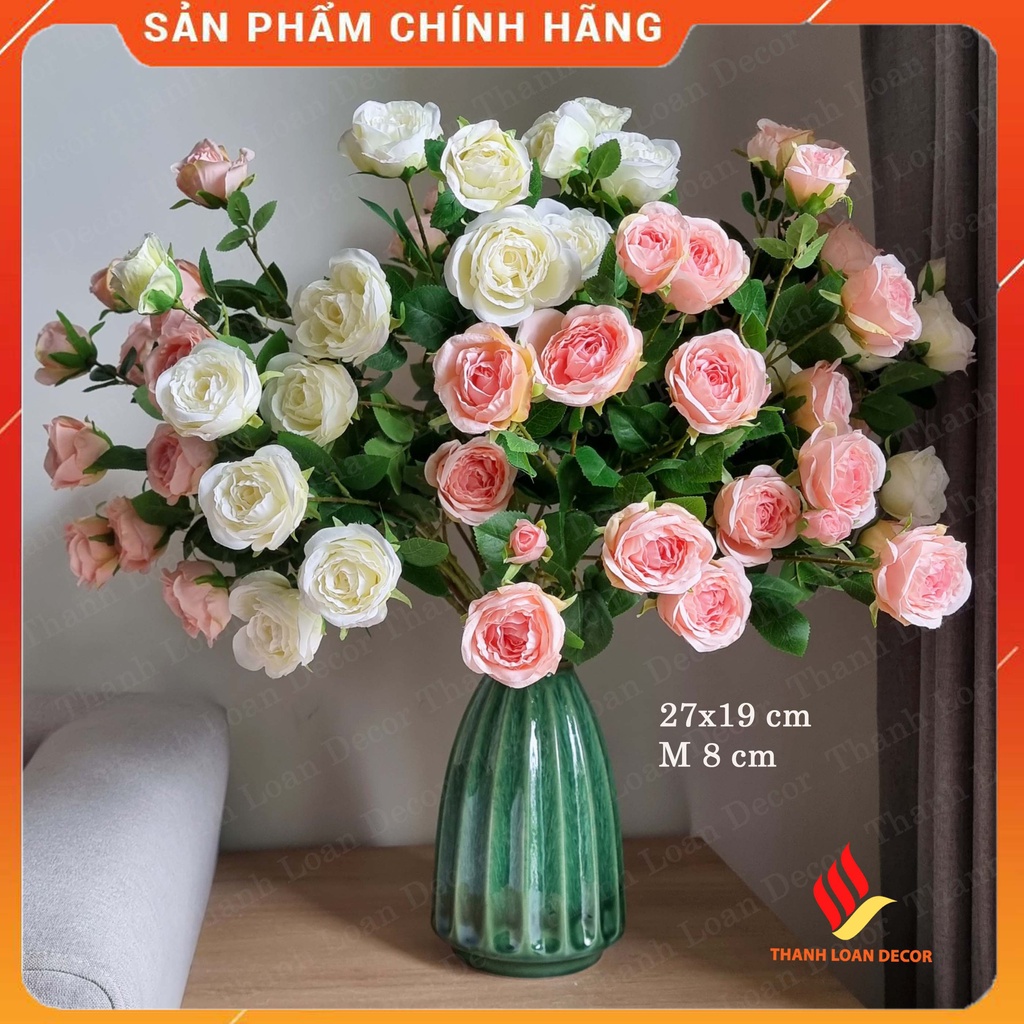 Lọ hoa gốm sứ Bát Tràng men xanh ngọc cao 27 cm - Bình gốm decor trang trí nhà đẹp
