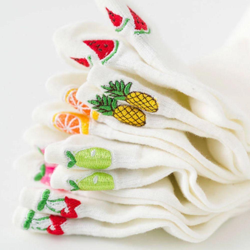 Vớ Cổ Thấp Mềm Mại Thêu Hình Trái Cây Dễ Thương Cho Nam Và Nữ MIHAN1