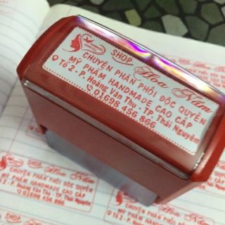 BÁN CHẠY - Khắc dấu cửa hàng 5-6 dòng - Khắc theo yêu cầu TD stamp. Shiny, Trodat