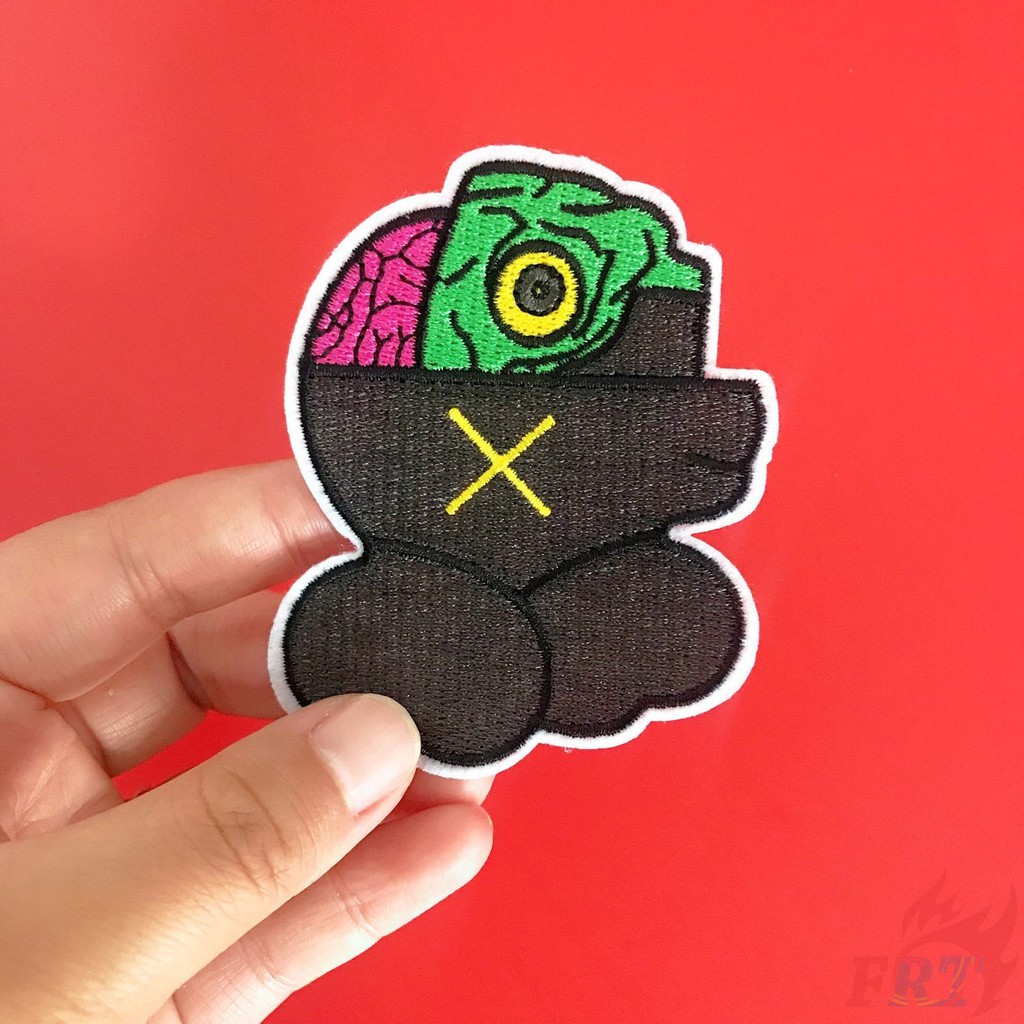 Miếng vải vá hình Sesame Street KAWS DIY có thể ủi hoặc thêu L