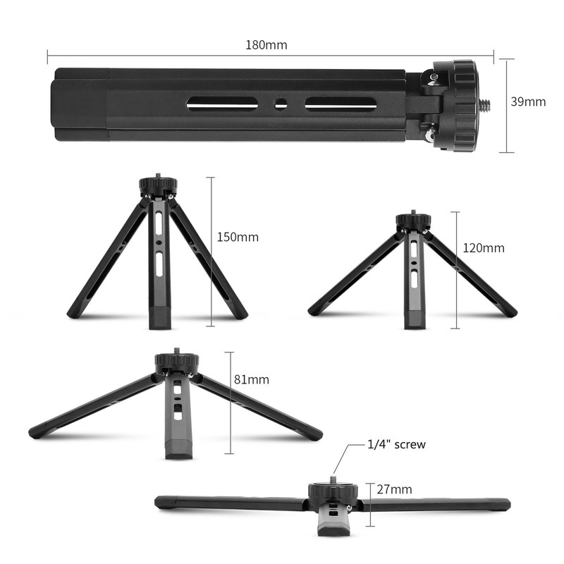Giá đỡ ba chân mini bằng hợp kim nhôm với ốc vít 1/4 inch cho máy ảnh DSLR ILDC