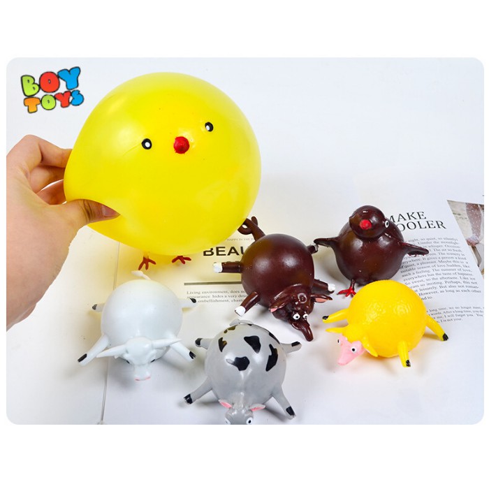 Đồ chơi Gudetama bóp trút giận thổi bóng hình khủng long, động vật thú vị cho bé