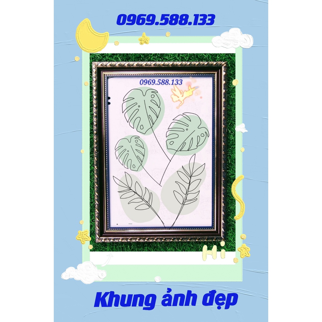 (Mặt khung bằng mica)-Khung ảnh A3 loại viền kích thước 30x40cm,.,