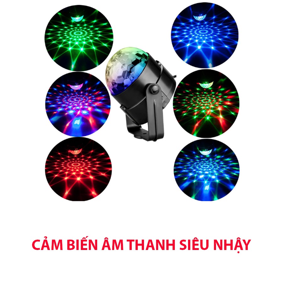 [ SIÊU RẺ ] ĐÈN LED SÂN KHẤU MINI CẢM BIẾN NHẠC + REMOTE
