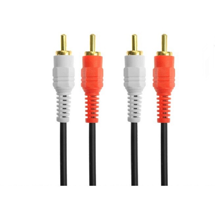 DÂY CÁP AV/RCA 2 ĐẦU HOA SEN ĐỰC RA 2 ĐẦU HOA SEN ĐỰC DÀI 2M