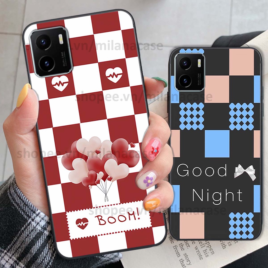 Ốp Vivo Y15s caro họa tiết nhiều màu sắc siêu đẹp thời trang cá tính