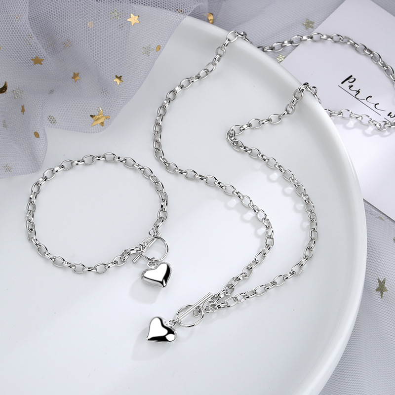 Dây chuyền mặt hình trái tim phong cách thời trang hiphop hàng