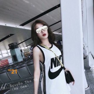 Áo ba lỗ dấu quần phối sọc cá tính