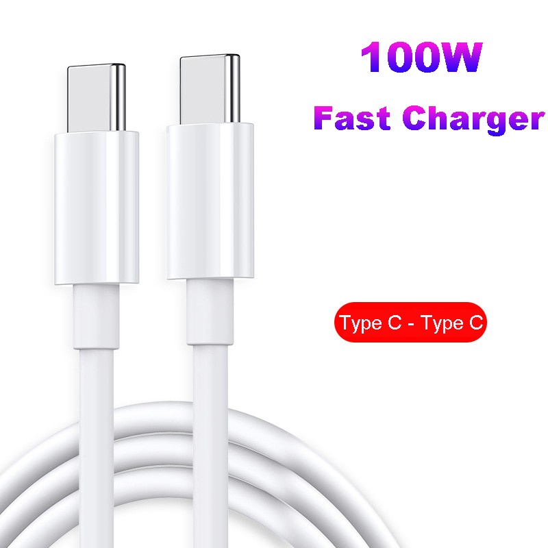 Dây cáp sạc nhanh 1m / 2m PD 100W 5A Usb Type C sang Type C thích hợp cho Macbook Pro Air Ipad 2020 Samsung Xiaomi