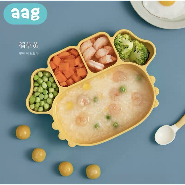 Khay Ăn Dặm  con cua AAG Cao Cấp Cho Bé ( Có Đế Chống Trơn Trượt )