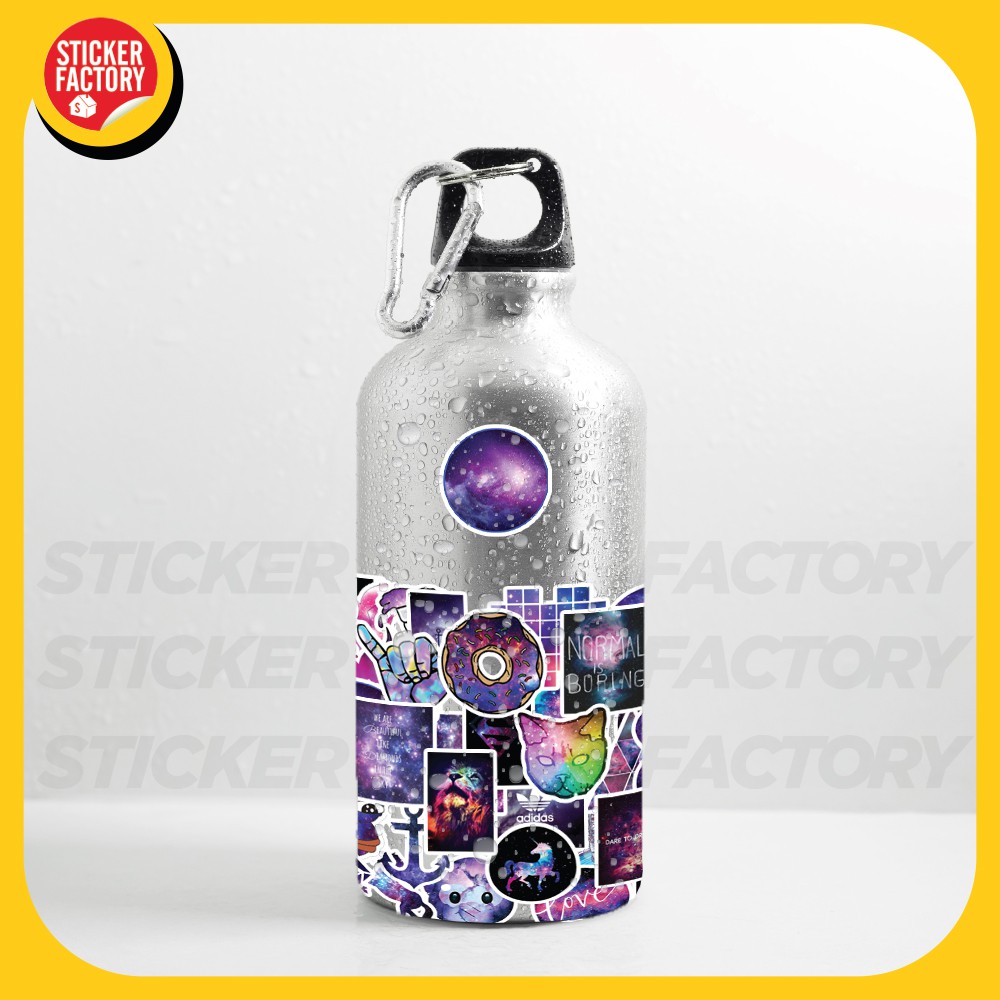 Galaxy - hộp set 100 sticker decal hình dán nón bảo hiểm , laptop, xe máy, ô tô - STICKER FACTORY