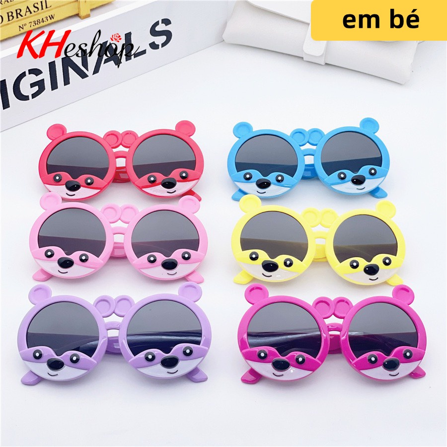 Kính râm hình hoạt hình Gấu dễ thương, bảo vệ mắt của bé khỏi tác hại UV mã Y1617
