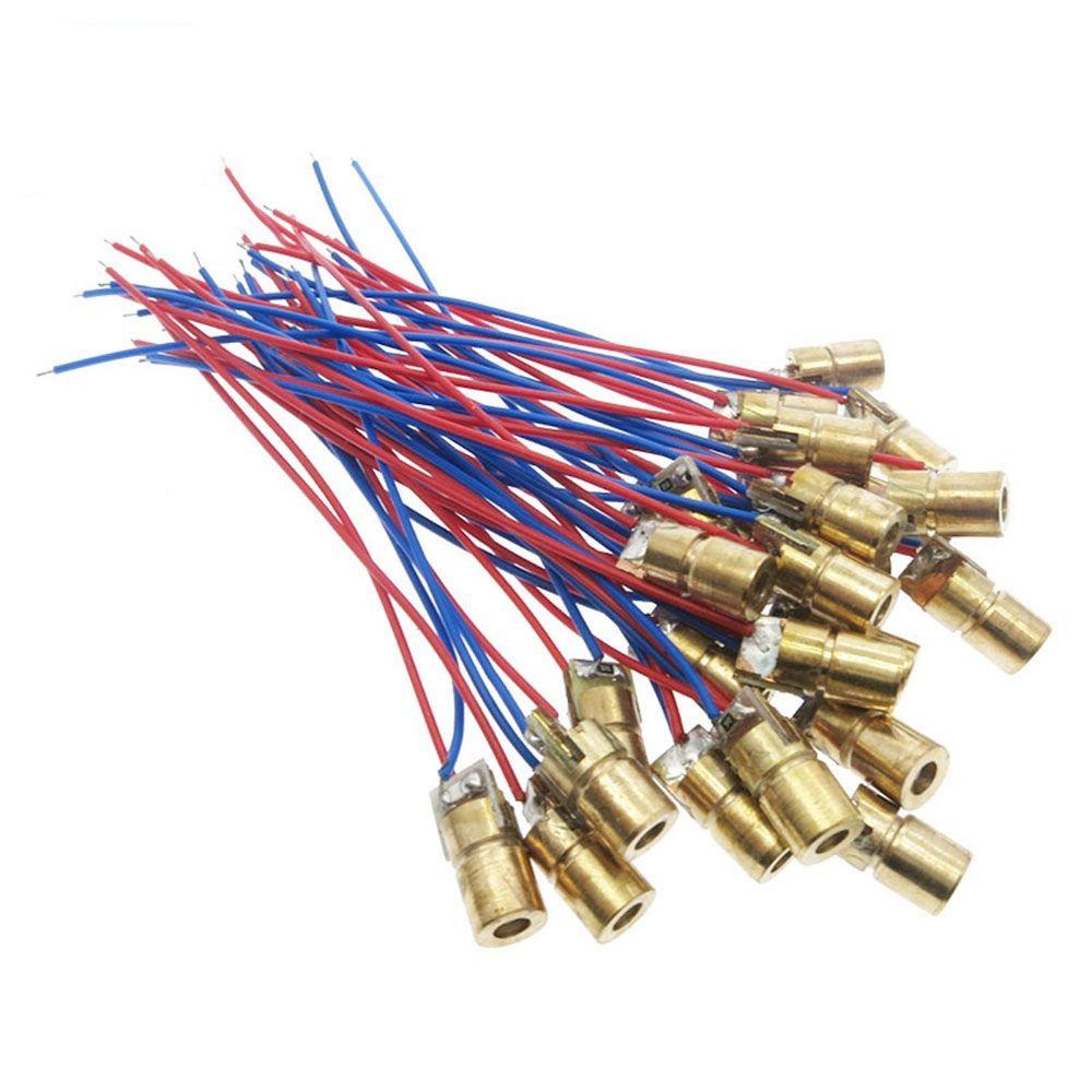 Set 1 / 3 / 5 / 10 Đi Ốt Đèn Laser Đầu Tròn Mini Bằng Đồng Chuyên Dụng