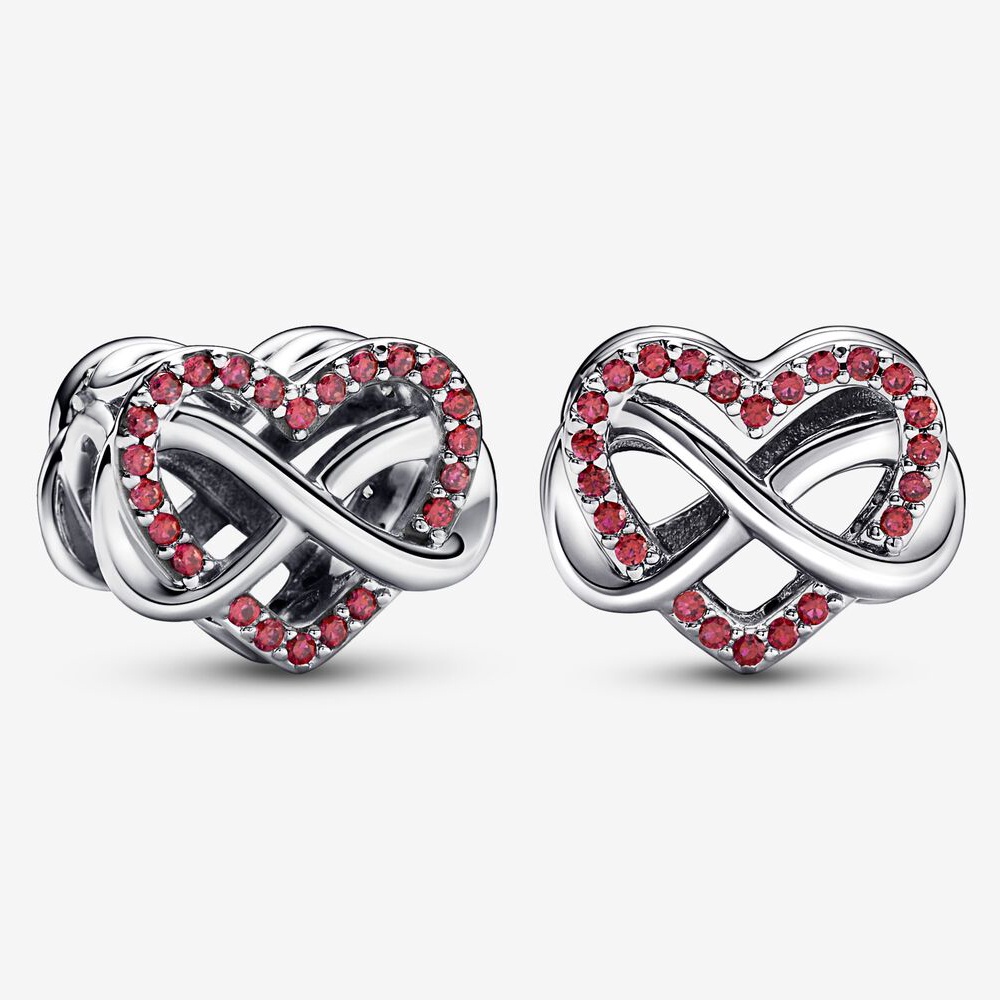 Dây Chuyền Mạ Bạc / Vàng Hồng Đính Hạt Charm Gia Đình Pandora Lấp Lánh