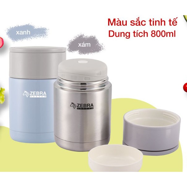 Bình Ủ Cháo Zerba Happy Meal 800ml - 152408, Hàng Thái Lan Cao Cấp